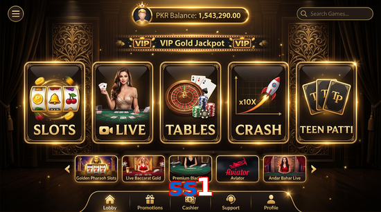 Main screen of Ss1 casino page for PK players