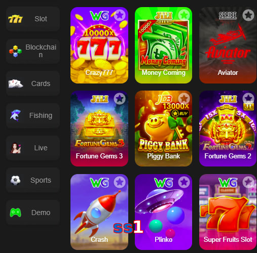 Main screen of Ss1 game page for PK players